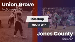 Matchup: Union Grove vs. Jones County  2017