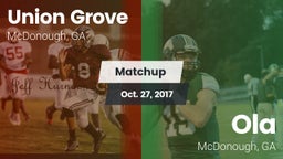 Matchup: Union Grove vs. Ola  2017