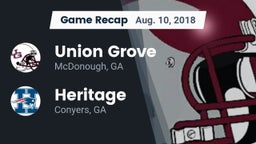 Recap: Union Grove  vs. Heritage  2018