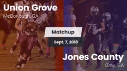 Matchup: Union Grove vs. Jones County  2018