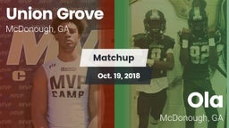 Matchup: Union Grove vs. Ola  2018