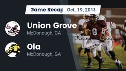 Recap: Union Grove  vs. Ola  2018