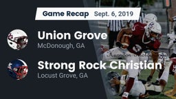 Recap: Union Grove  vs. Strong Rock Christian  2019
