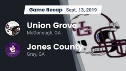 Recap: Union Grove  vs. Jones County  2019