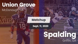 Matchup: Union Grove vs. Spalding  2020