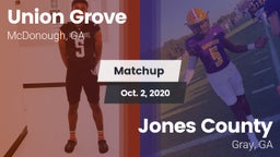 Matchup: Union Grove vs. Jones County  2020