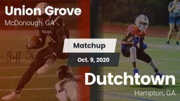 Matchup: Union Grove vs. Dutchtown  2020