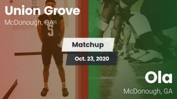 Matchup: Union Grove vs. Ola  2020