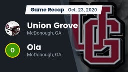 Recap: Union Grove  vs. Ola  2020