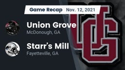 Recap: Union Grove  vs. Starr's Mill  2021