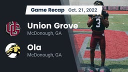 Recap: Union Grove  vs. Ola  2022