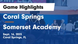 Coral Springs  vs Somerset Academy  Game Highlights - Sept. 16, 2023