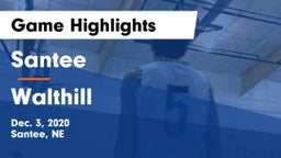 Santee  vs Walthill  Game Highlights - Dec. 3, 2020
