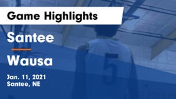 Santee  vs Wausa  Game Highlights - Jan. 11, 2021