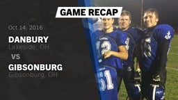 Recap: Danbury  vs. Gibsonburg  2016