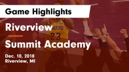 Riverview  vs Summit Academy  Game Highlights - Dec. 10, 2018
