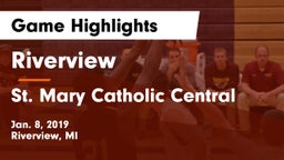 Riverview  vs St. Mary Catholic Central Game Highlights - Jan. 8, 2019