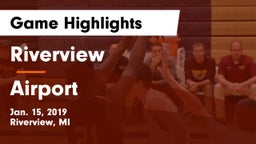 Riverview  vs Airport  Game Highlights - Jan. 15, 2019