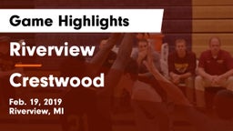 Riverview  vs Crestwood  Game Highlights - Feb. 19, 2019