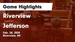 Riverview  vs Jefferson  Game Highlights - Feb. 28, 2020