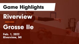 Riverview  vs Grosse Ile Game Highlights - Feb. 1, 2022