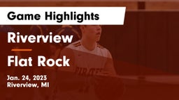 Riverview  vs Flat Rock  Game Highlights - Jan. 24, 2023