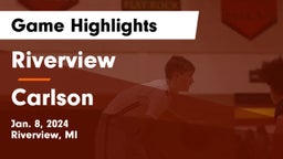 Riverview  vs Carlson Game Highlights - Jan. 8, 2024
