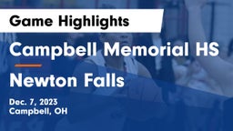 Campbell Memorial HS vs Newton Falls  Game Highlights - Dec. 7, 2023