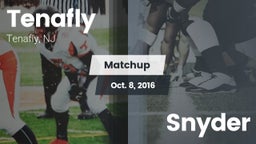 Matchup: Tenafly vs. Snyder 2016
