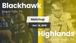 Matchup: Blackhawk High vs. Highlands  2016