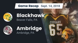 Recap: Blackhawk  vs. Ambridge  2018