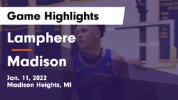 Lamphere  vs Madison Game Highlights - Jan. 11, 2022
