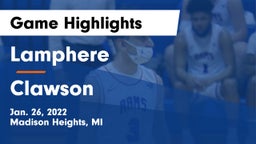 Lamphere  vs Clawson  Game Highlights - Jan. 26, 2022