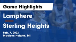 Lamphere  vs Sterling Heights  Game Highlights - Feb. 7, 2022