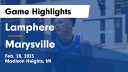 Lamphere  vs Marysville  Game Highlights - Feb. 28, 2023