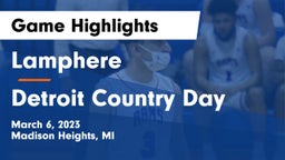 Lamphere  vs Detroit Country Day  Game Highlights - March 6, 2023