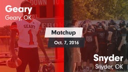 Matchup: Geary vs. Snyder  2016