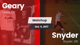 Matchup: Geary vs. Snyder  2017