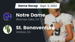 Recap: Notre Dame  vs. St. Bonaventure  2022