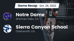 Recap: Notre Dame  vs. Sierra Canyon School 2022