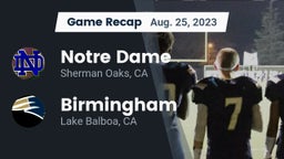 Recap: Notre Dame  vs. Birmingham  2023
