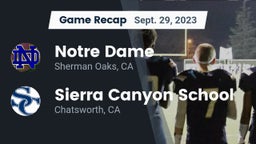 Recap: Notre Dame  vs. Sierra Canyon School 2023