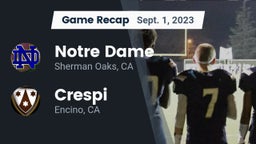 Recap: Notre Dame  vs. Crespi  2023