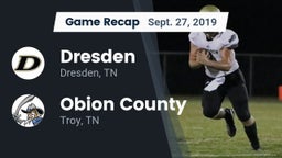 Recap: Dresden  vs. Obion County  2019