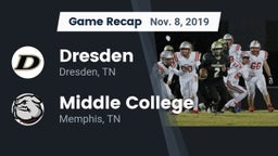 Recap: Dresden  vs. Middle College  2019