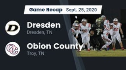 Recap: Dresden  vs. Obion County  2020