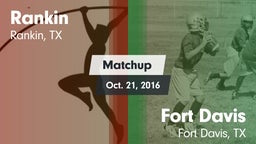 Matchup: Rankin vs. Fort Davis  2016