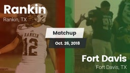Matchup: Rankin vs. Fort Davis  2018