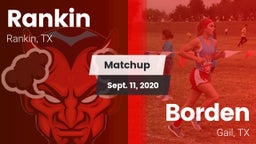 Matchup: Rankin vs. Borden  2020