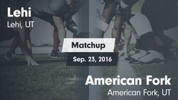 Matchup: Lehi vs. American Fork  2016